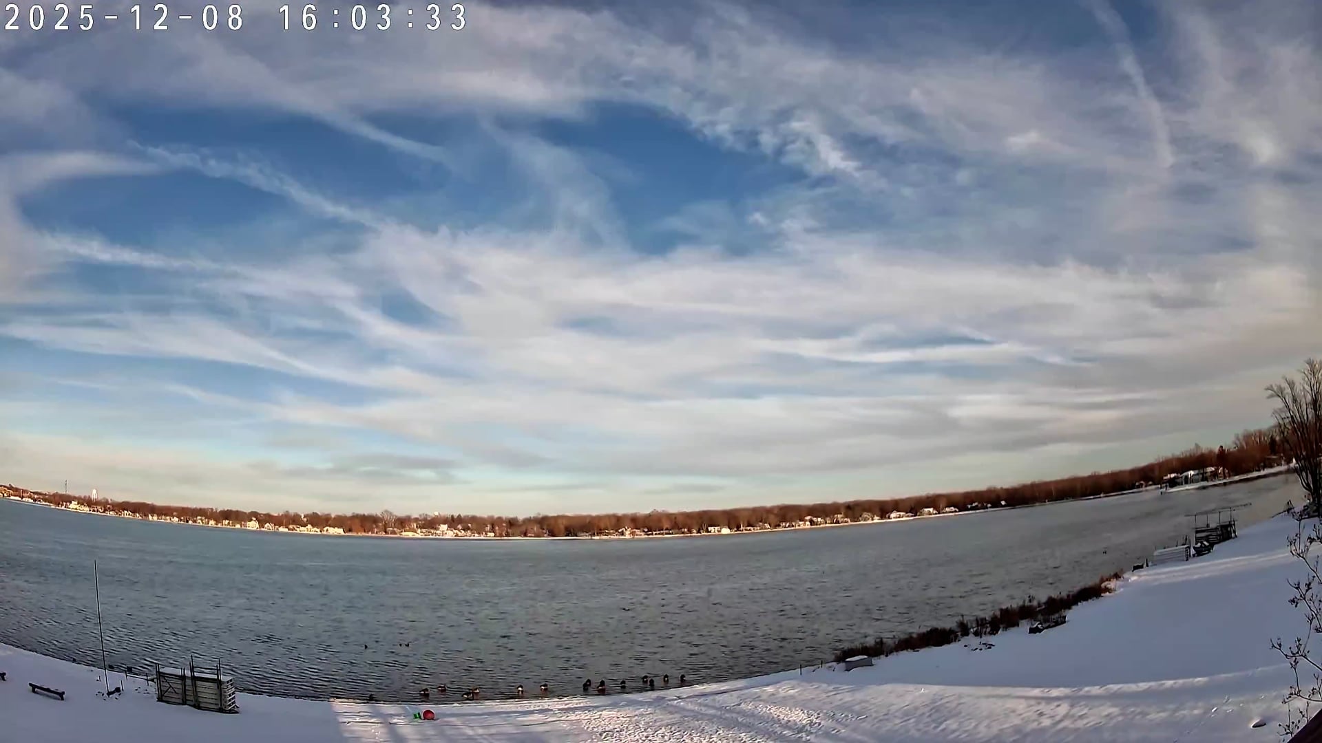 Winona Lake Sunset — December 8, 2025