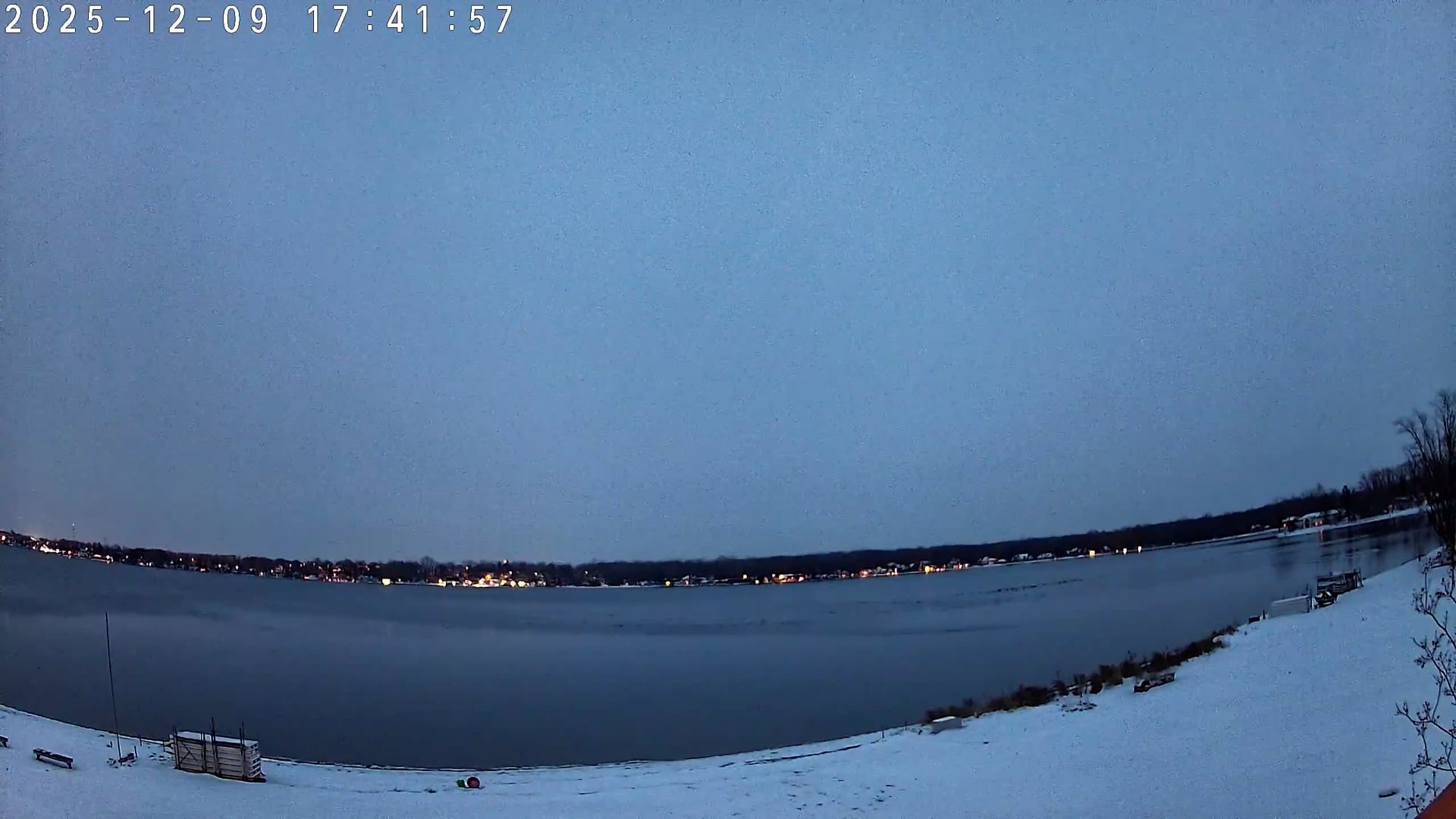 Winona Lake Sunset — December 9, 2025