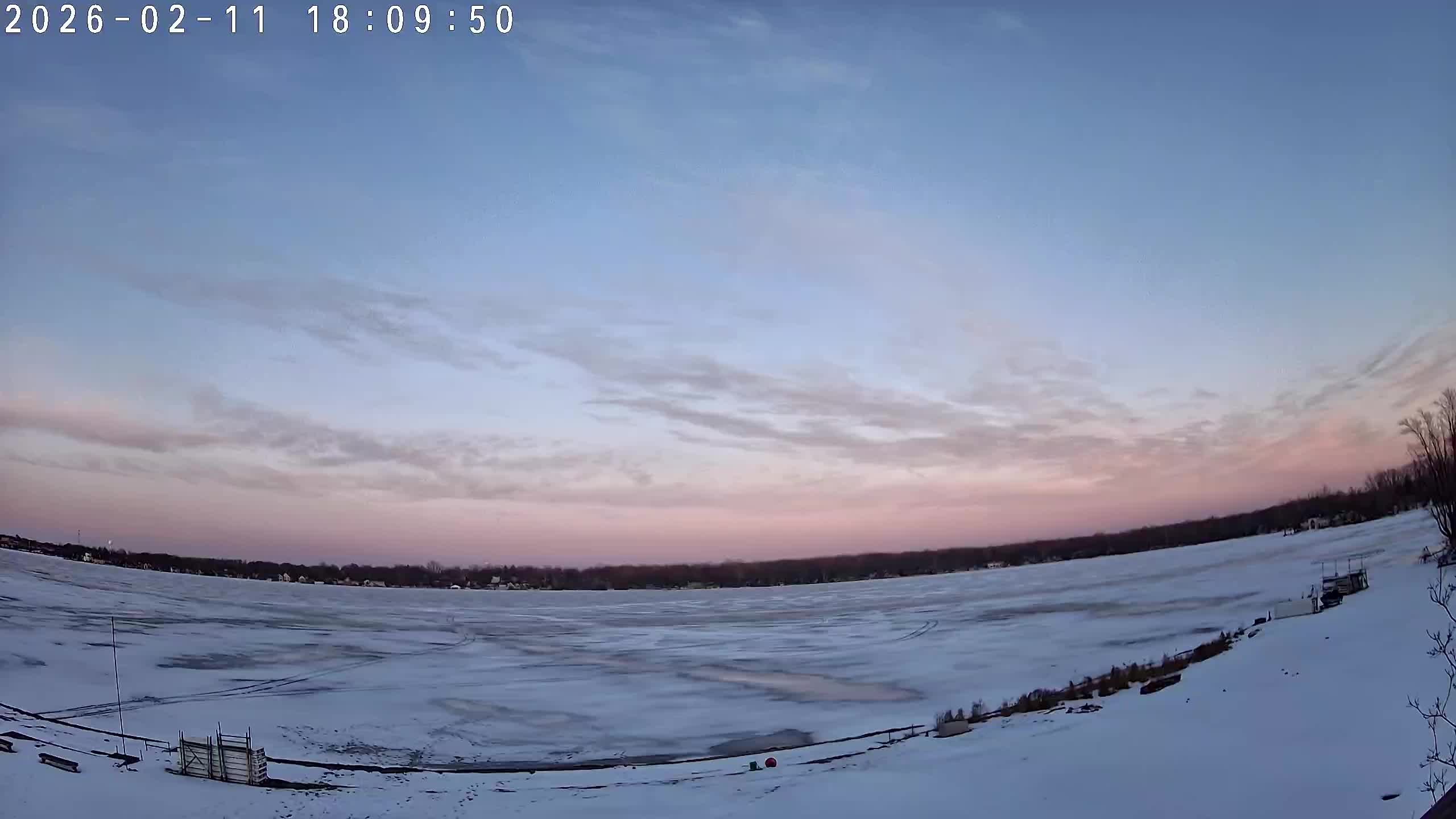 Winona Lake Sunset — February 11, 2026