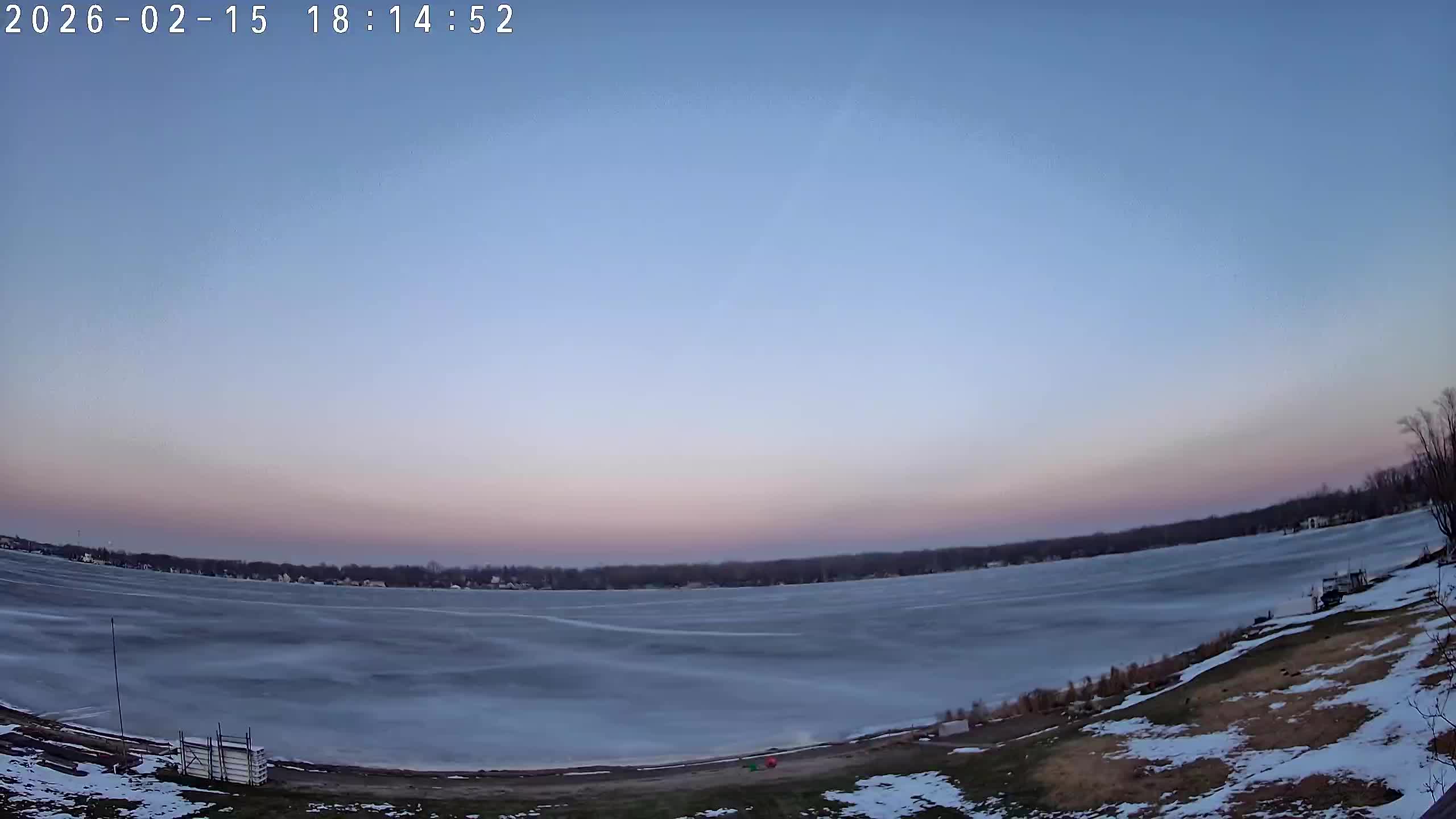Winona Lake Sunset — February 15, 2026