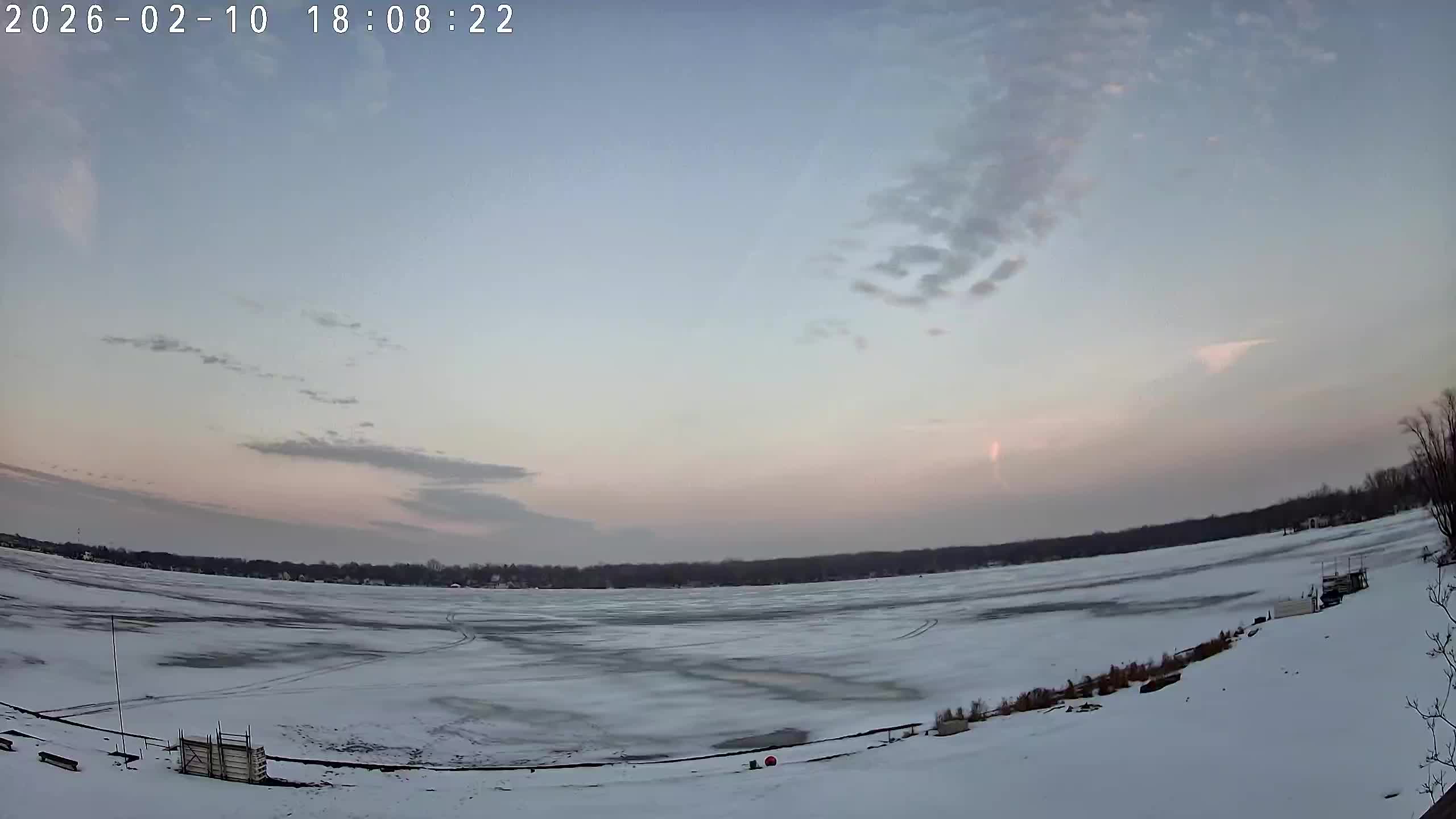 Winona Lake Sunset — February 10, 2026