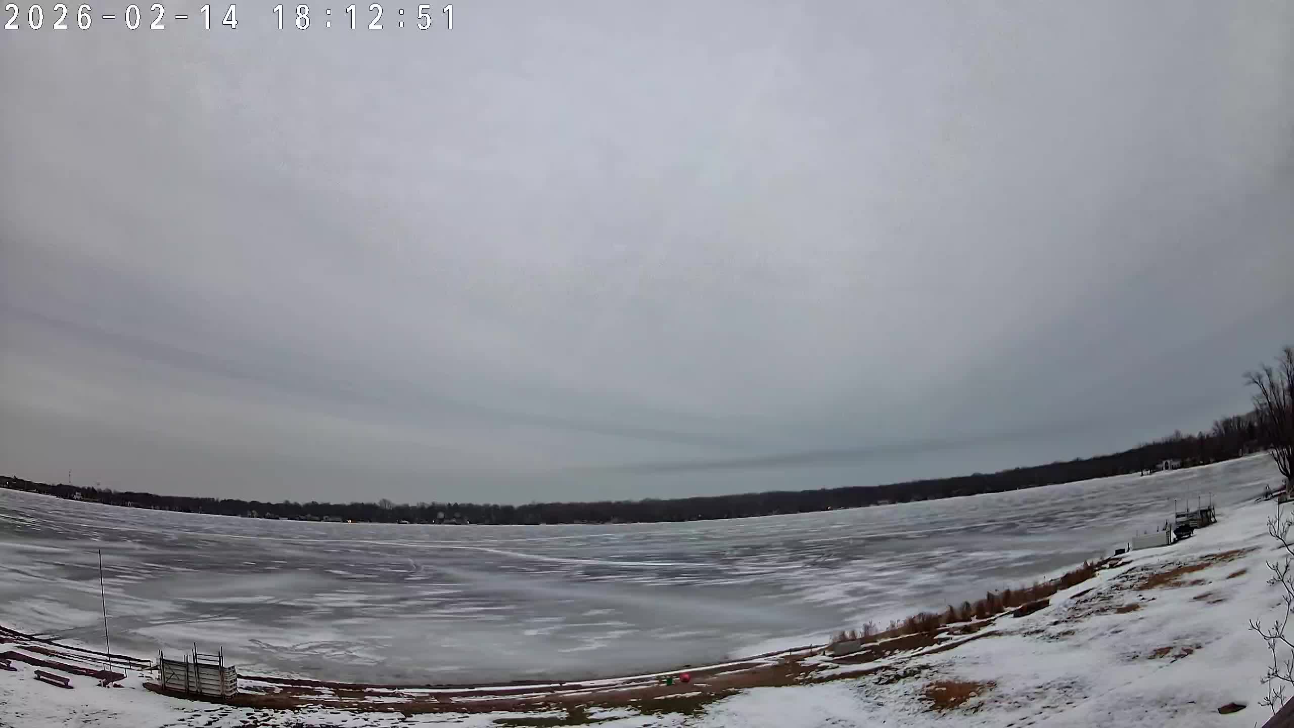 Winona Lake Sunset — February 14, 2026