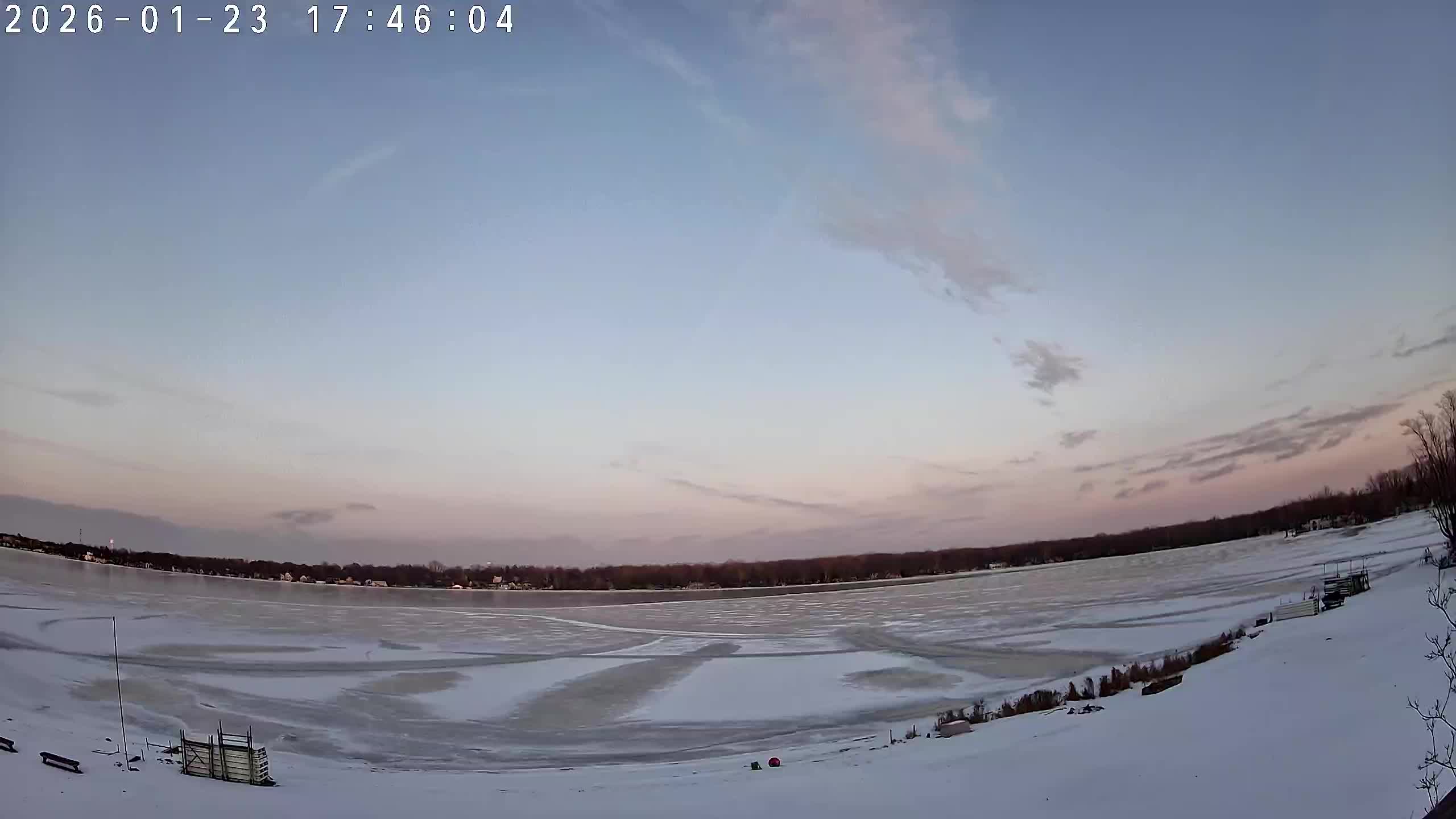 Winona Lake Sunset — January 23, 2026