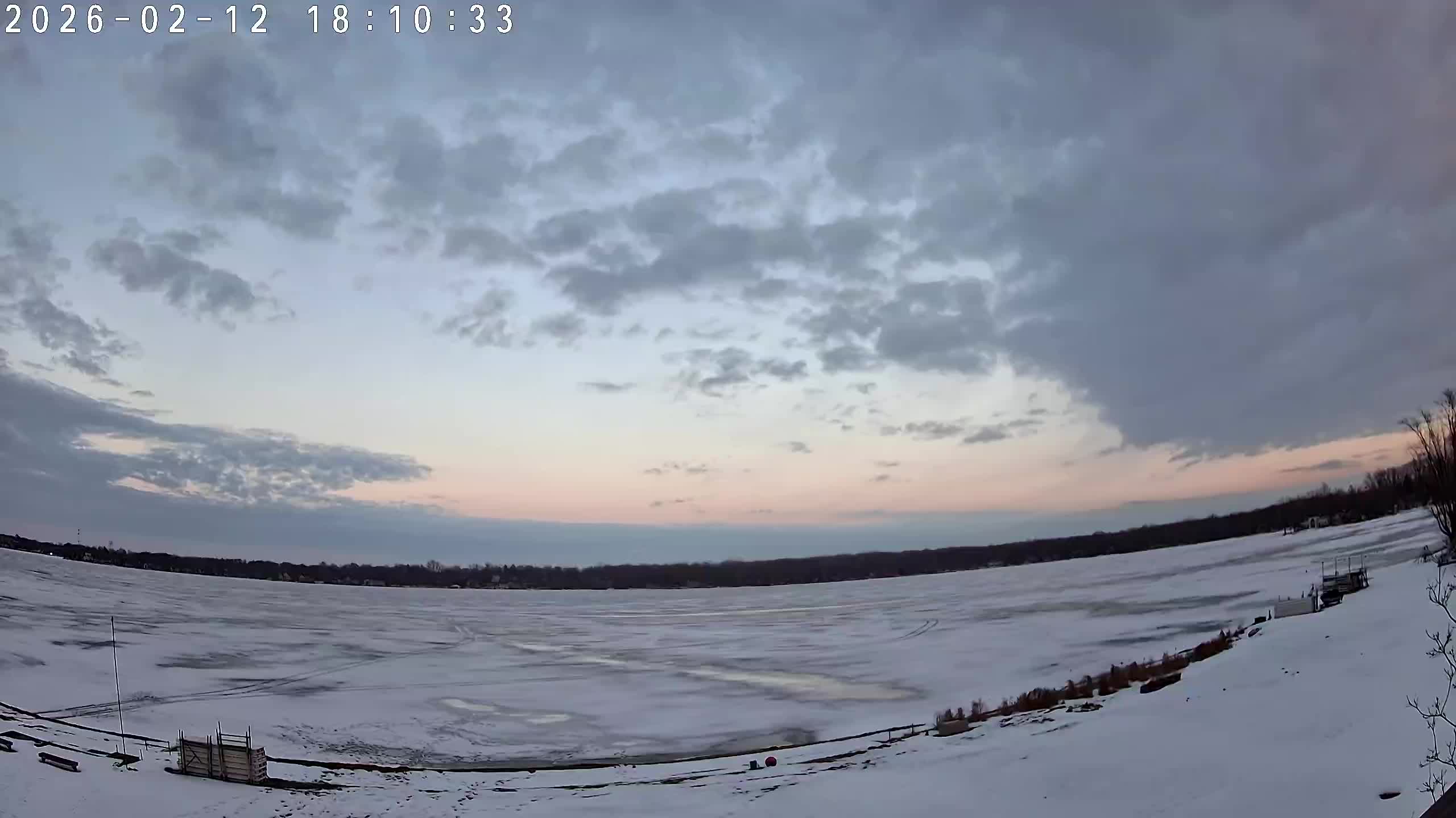 Winona Lake Sunset — February 12, 2026