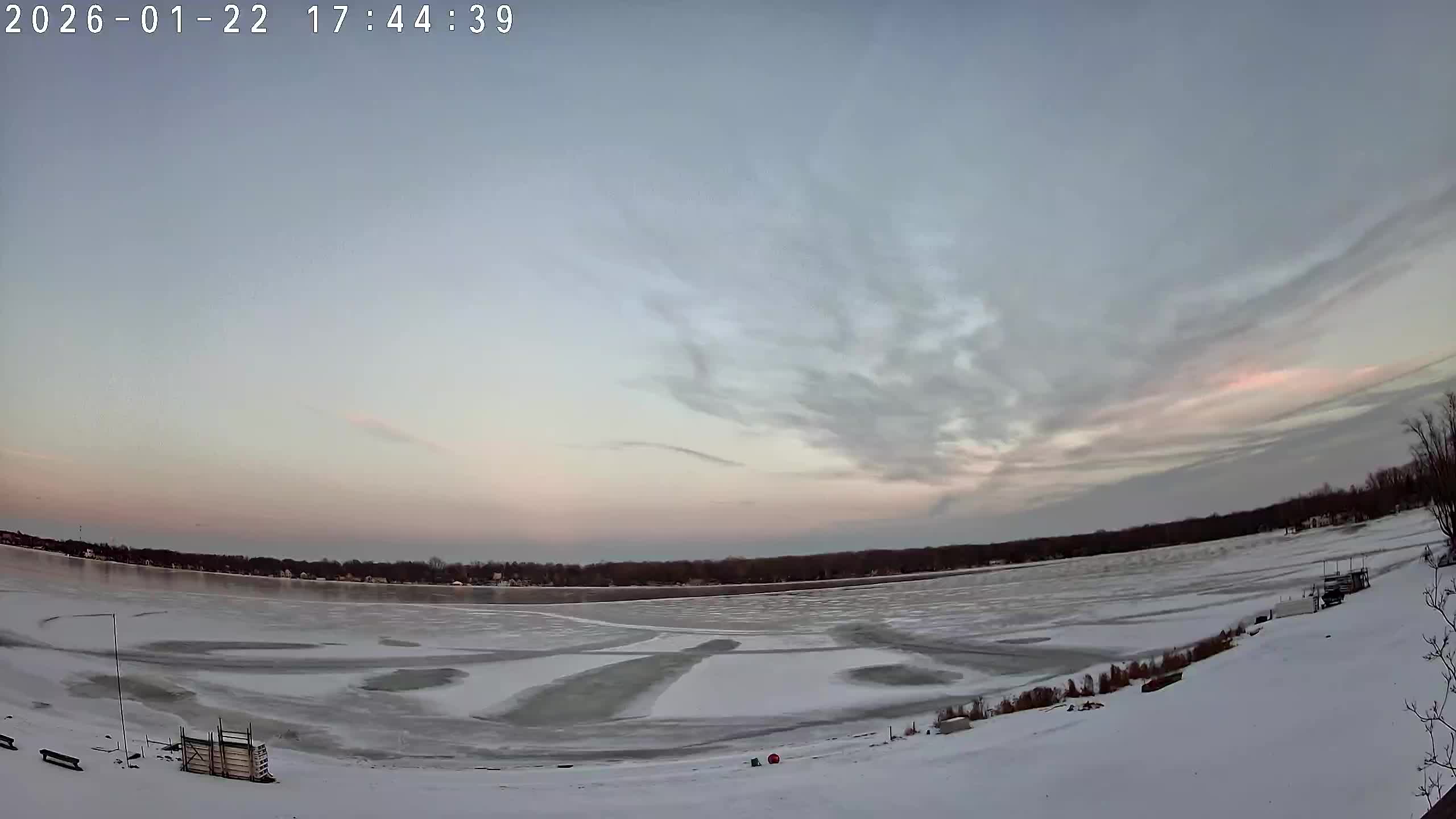 Winona Lake Sunset — January 22, 2026