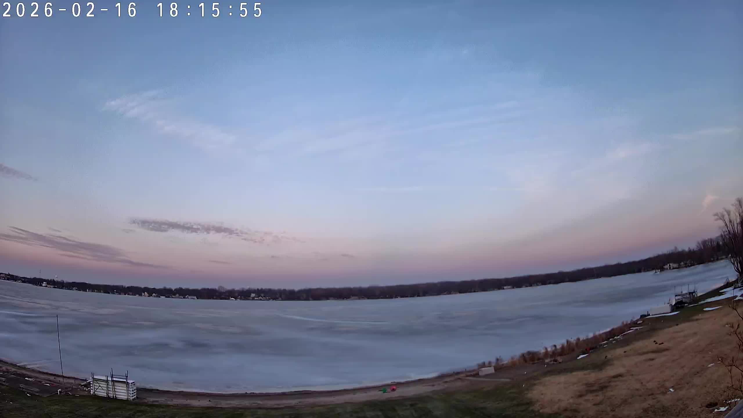 Winona Lake Sunset — February 16, 2026