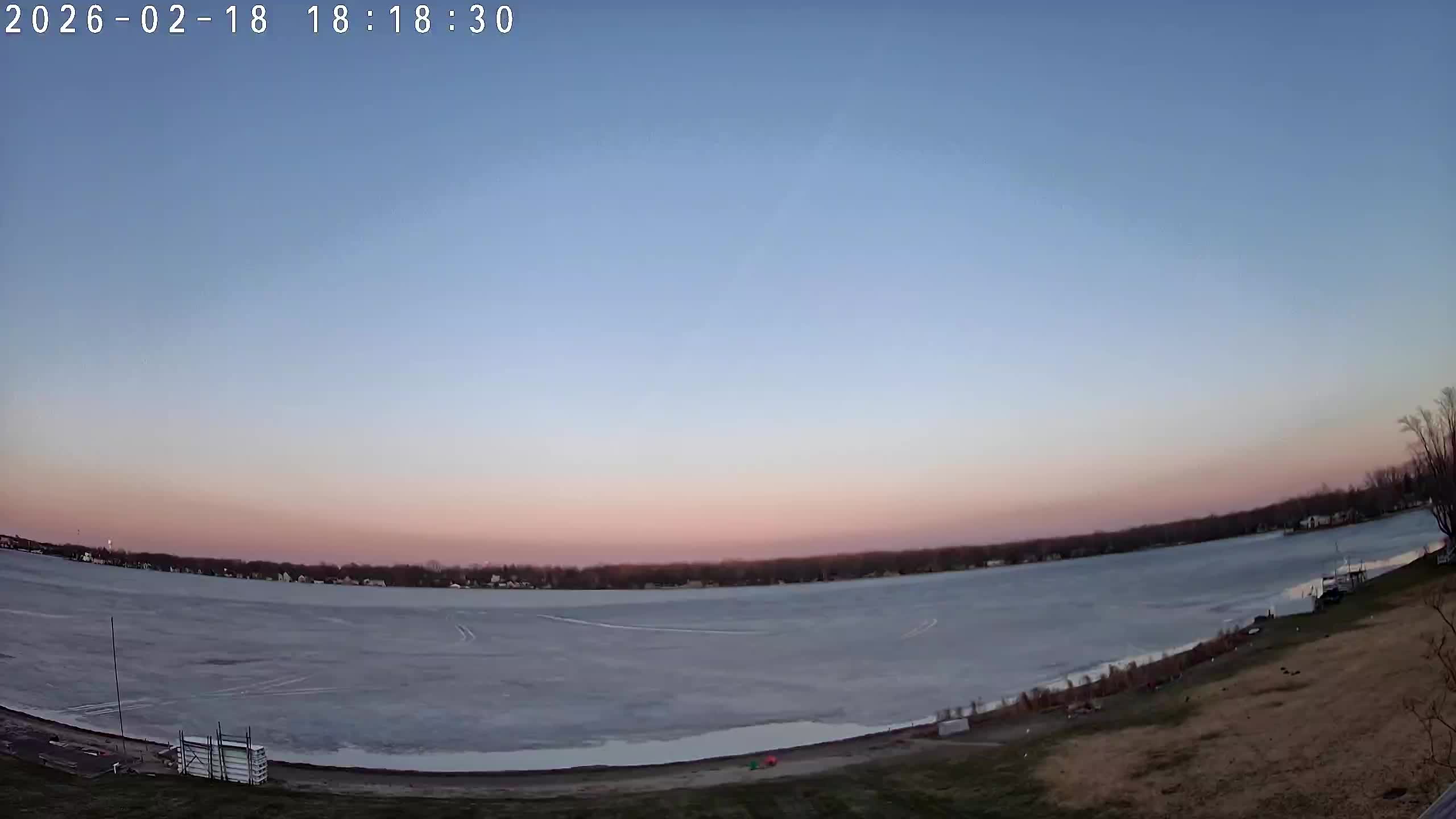 Winona Lake Sunset — February 18, 2026
