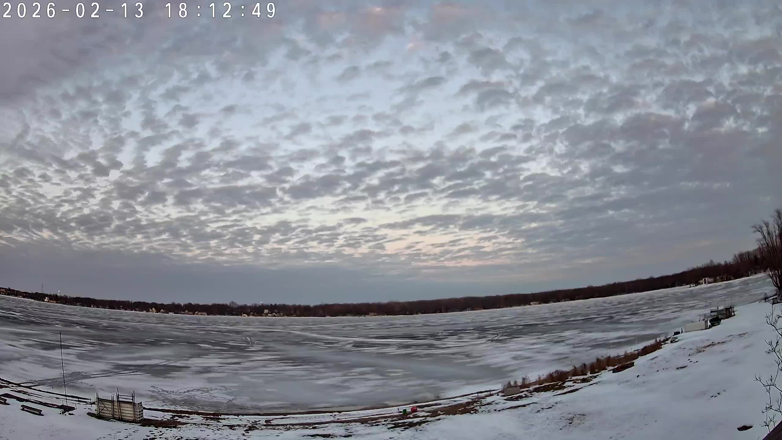 Winona Lake Sunset — February 13, 2026